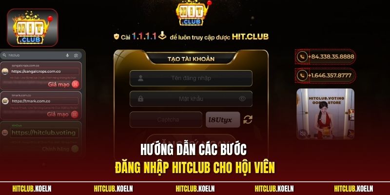 Hướng dẫn các bước đăng nhập HitClub cho hội viên